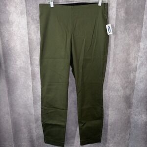 Old Navy High Waist Skinny Wow Pants Womens 12 Arugula Green Business Casual NEW